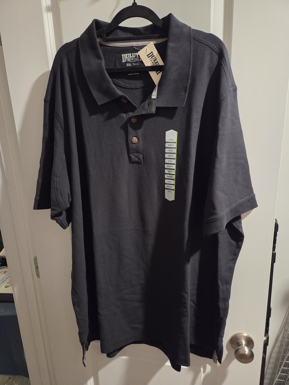 Duluth Trading Co Black Short-Sleeve Polo Shirt